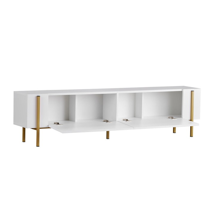 Nordure Nexus Mueble para TV Blanco y Dorado